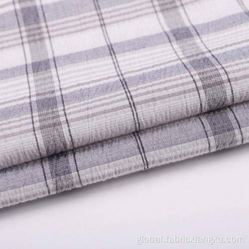 Plaid Twill yarn dyed check jersey fabric for men shirt Manufactory